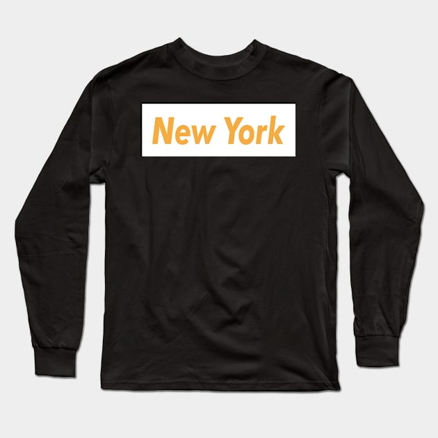 New York Meat Brown Long Sleeve T-Shirt by WE BOUGHT ZOO